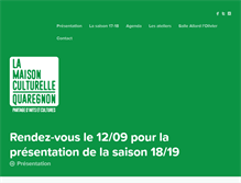 Tablet Screenshot of maisonculturellequaregnon.be